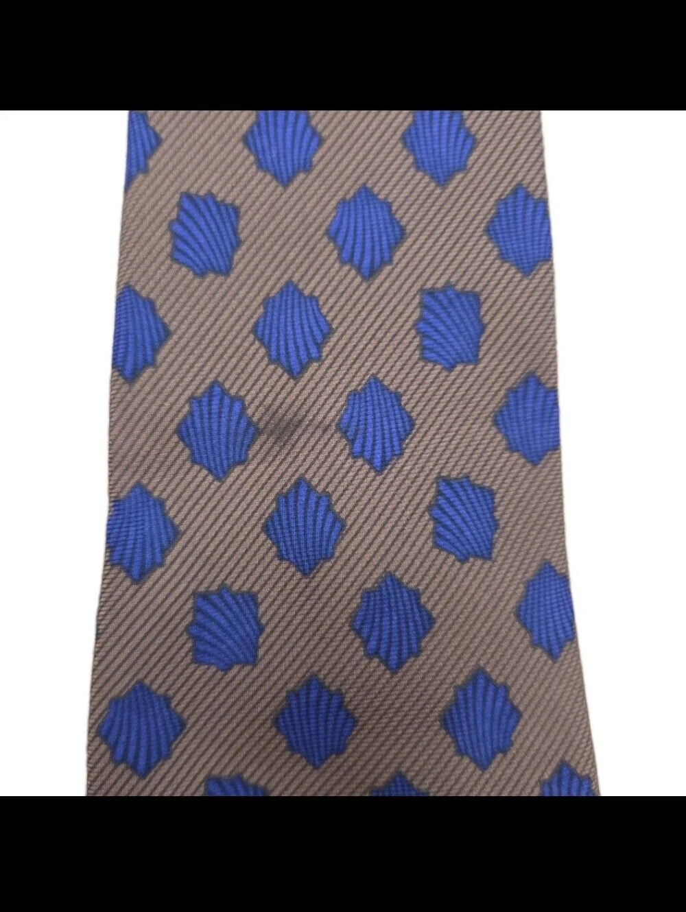 Valentino Mens Brown And Blue Designer Professional 100% Silk Italian Neck Tie